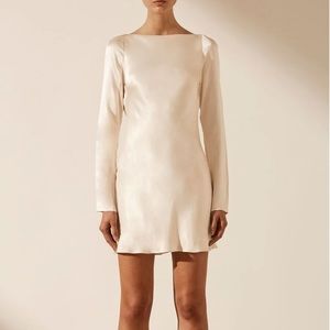 Shona Joy La Lune Long Sleeve Backless Mini Dress